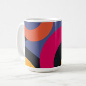 Retro farbenfrohe 50 Abstrakt Art 2 Kaffeetasse (Vorderseite Links)