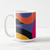 Retro farbenfrohe 50 Abstrakt Art 2 Kaffeetasse (Links)