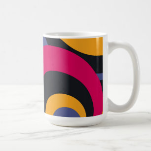 Retro farbenfrohe 50 Abstrakt Art 2 Kaffeetasse