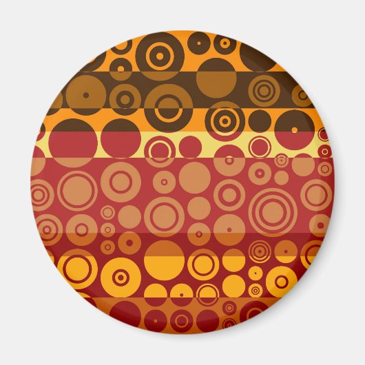 Retro farbenfrohe 50 Abstrakt Art 2 Magnet (Vorne)