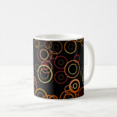 Retro Farbenfrohe 50 Abstrakt Art 3 Kaffeetasse (VorderseiteRechts)