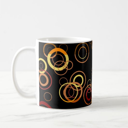 Retro Farbenfrohe 50 Abstrakt Art 3 Kaffeetasse (Links)