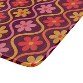 Retro Farbenfrohe Blume auf dem Oge des Mitteljahr Schneidebrett (Ecke)