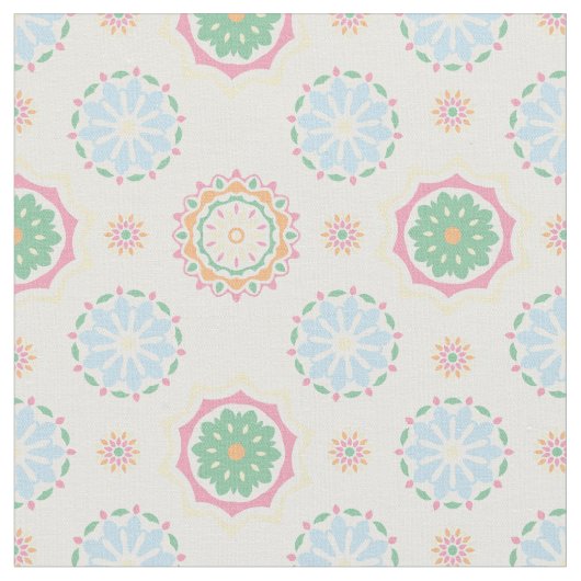 Retro farbenfrohe böhmische abstrakte Blumenmuster Stoff (Nahaufnahme)