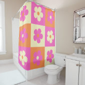 Retro farbenfrohe BOHO Blumenmuster Duschvorhang (Beispiel)