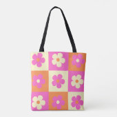 Retro farbenfrohe BOHO Blumenmuster Tasche (Rückseite)
