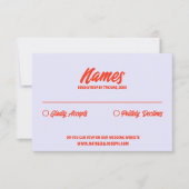 Retro farbenfrohe bright Bold Funky Moderne Hochze RSVP Karte (Vorderseite)