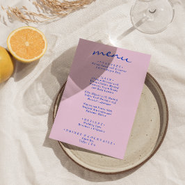 Retro farbenfrohe Bright Funky Modern Boho Wedding Menükarte