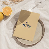 Retro farbenfrohe Bright Funky Modern Boho Wedding Menükarte