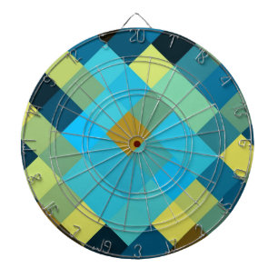 Retro Farbenfrohe Diamantstreifen Dartscheibe