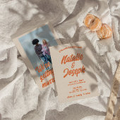 Retro farbenfrohe fette, helle Funky Moderne Hochz Einladung