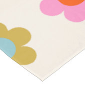 Retro farbenfrohe florale Preppy Abstrakte Blume Tischdecke (Schrägansicht)