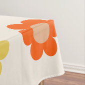 Retro farbenfrohe florale Preppy Abstrakte Blume Tischdecke (Beispiel)