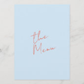 Retro farbenfrohe Funky Moderne einzigartige Hochz Menükarte (Rückseite)