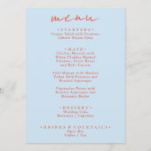 Retro farbenfrohe Funky Moderne einzigartige Hochz Menükarte (Vorderseite)