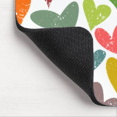 Retro farbenfrohe Groovy Valentine Herzmuster Mousepad (Ecke)