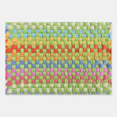 Retro-Farbenfrohe Halterung Prüfmuster Geschenkpapier Set (Vorderseite 3)