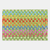 Retro-Farbenfrohe Halterung Prüfmuster Geschenkpapier Set (Vorderseite 2)