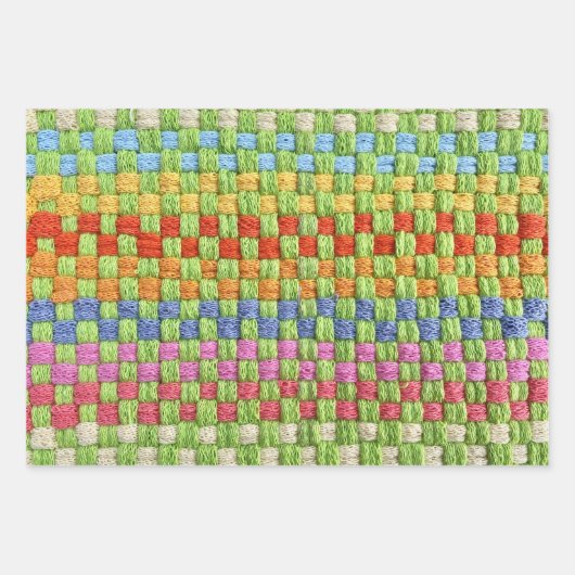 Retro-Farbenfrohe Halterung Prüfmuster Geschenkpapier Set (Vorderseite 2)