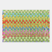 Retro-Farbenfrohe Halterung Prüfmuster Geschenkpapier Set (Vorderseite)