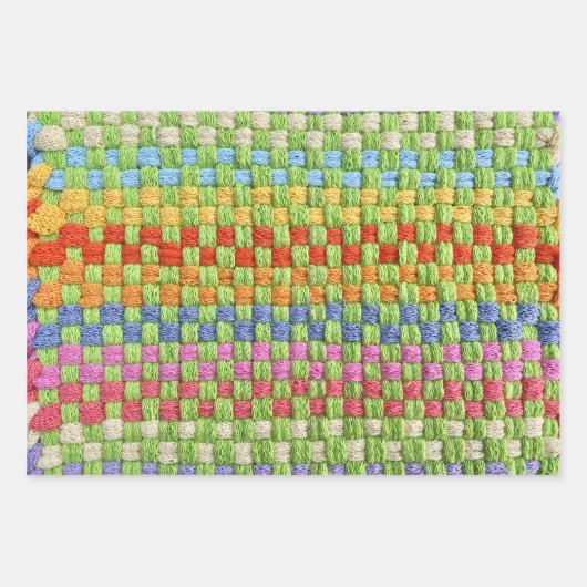 Retro-Farbenfrohe Halterung Prüfmuster Geschenkpapier Set (Vorderseite)