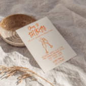 Retro farbenfrohe Hand Drawn 30. Whimsical Geburts Einladung