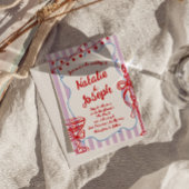 Retro farbenfrohe Hand Drawn geschrieben Quirky Ho Einladung