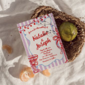 Retro farbenfrohe Hand Drawn geschrieben Quirky Ho Einladung