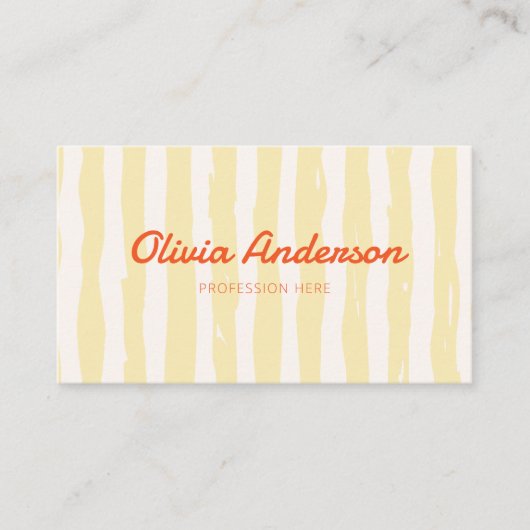 Retro farbenfrohe Hand gezogen, aus Groovy QR-Code Visitenkarte (Vorderseite)