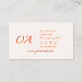 Retro farbenfrohe Hand gezogen karierte Groovy Nie Visitenkarte (Rückseite)