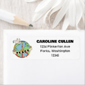 Retro farbenfrohe Hand gezogen Weltfrieden mit Tau (Insitu)