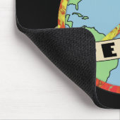 Retro farbenfrohe Hand gezogen Weltfrieden mit Tau Mousepad (Ecke)
