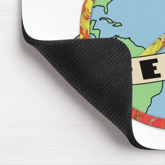 Retro farbenfrohe Hand gezogen Weltfrieden mit Tau Mousepad (Ecke)
