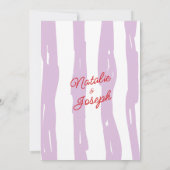 Retro farbenfrohe handgeschriebene, fett bemalte H Einladung (Rückseite)