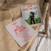 Retro farbenfrohe handgezeichnete Martini-Foto Hoc Einladung