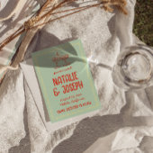 Retro farbenfrohe Handgezeichnete Pastel Fun Foto  Save The Date