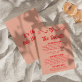 Retro farbenfrohe handgezeichnete, rauschige Hochz Begleitkarte