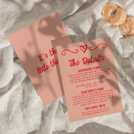 Retro farbenfrohe handgezeichnete, rauschige Hochz Begleitkarte