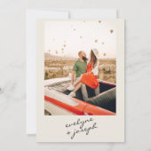 Retro farbenfrohe helle Funky Bold moderne Hochzei Save The Date (Rückseite)