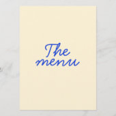 Retro farbenfrohe helle Funky Modern Frame Wedding Menükarte (Rückseite)