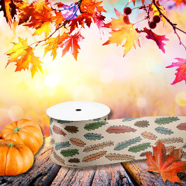 Retro farbenfrohe Herbstsaison sinkende Blätter Satinband