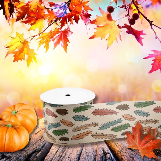 Retro farbenfrohe Herbstsaison sinkende Blätter Satinband