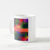 Retro farbenfrohe Hippie Kaffeetasse (Vorderseite Links)