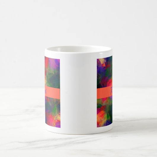 Retro farbenfrohe Hippie Kaffeetasse (Mittel)