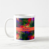 Retro farbenfrohe Hippie Kaffeetasse (Links)