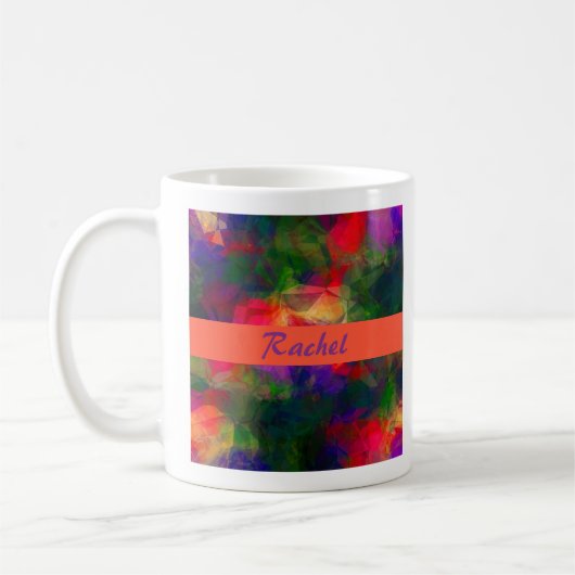 Retro farbenfrohe Hippie Kaffeetasse (Links)
