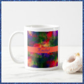 Retro farbenfrohe Hippie Kaffeetasse