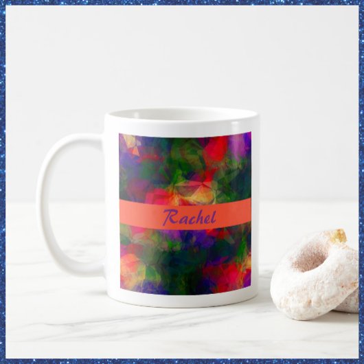 Retro farbenfrohe Hippie Kaffeetasse