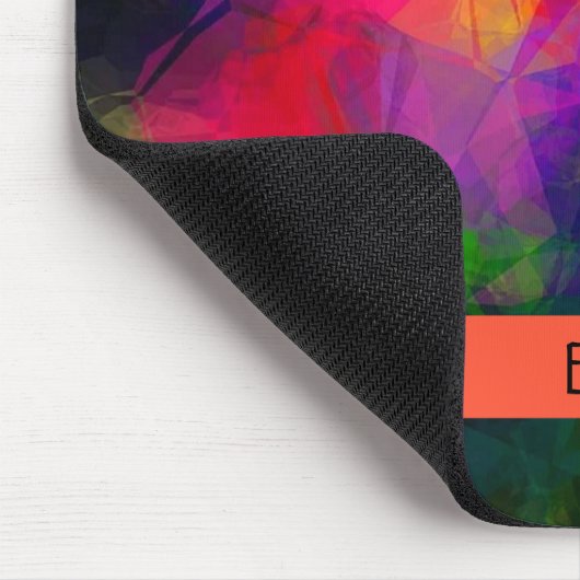 Retro farbenfrohe Hippie Mousepad (Ecke)