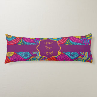 Retro farbenfrohe Jewel Tone Wirbel Wave Muster Seitenschläferkissen
